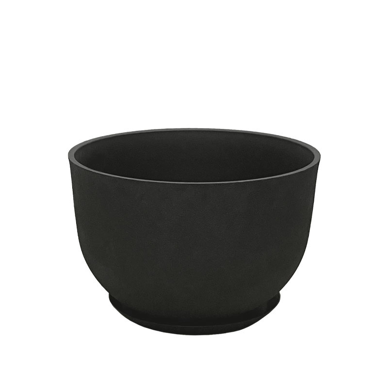 STONE POLYRESIN ΚΑΣΠΩ ΜΕ ΠΙΑΤΟ ΜΑΥΡΟ ΑΝΘΡΑΚΙ ΓΑΒΑΘΑ ΜΕΣΑΙΟ - Φ45x30cm