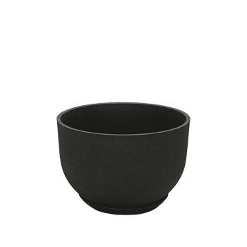 STONE POLYRESIN ΚΑΣΠΩ ΜΕ ΠΙΑΤΟ ΜΑΥΡΟ ΑΝΘΡΑΚΙ ΓΑΒΑΘΑ ΜΙΚΡΟ - Φ33x22cm