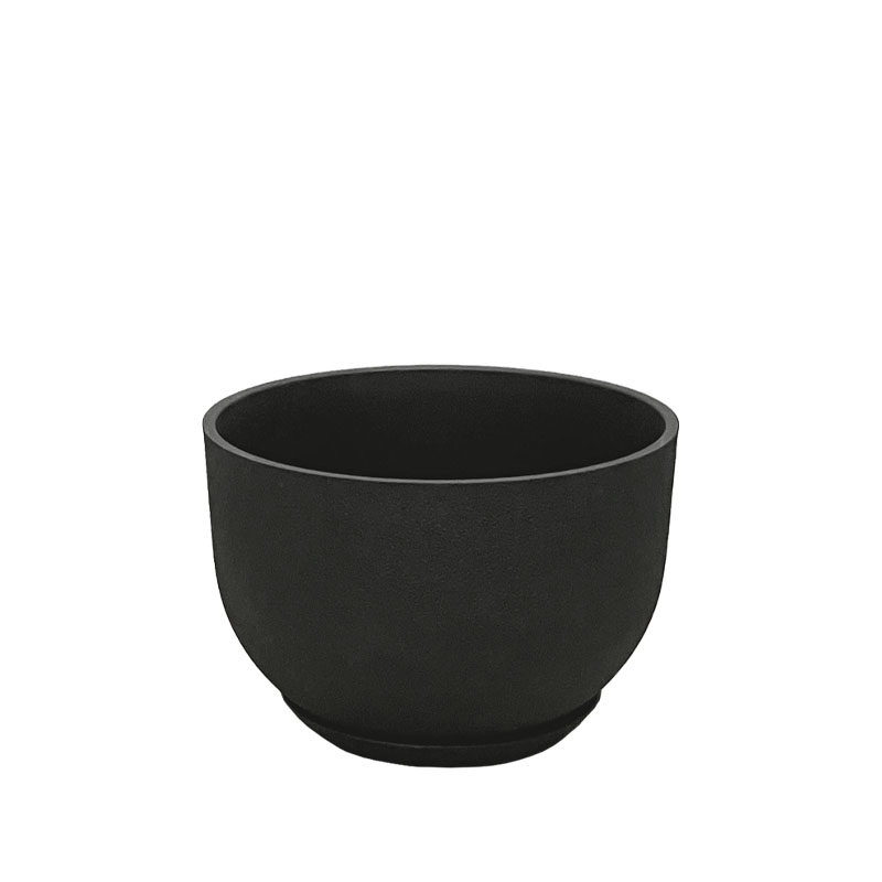 STONE POLYRESIN ΚΑΣΠΩ ΜΕ ΠΙΑΤΟ ΜΑΥΡΟ ΑΝΘΡΑΚΙ ΓΑΒΑΘΑ ΜΙΚΡΟ - Φ33x22cm