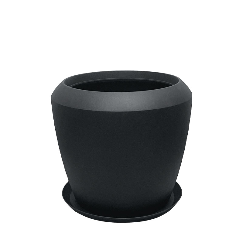 POLYRESIN ΚΑΣΠΩ ΜΕ ΠΙΑΤΟ ΜΑΥΡΟ ΑΝΘΡΑΚΙ ΠΟΜΠΕ ΜΕΣΑΙΟ - Φ44x39.5cm