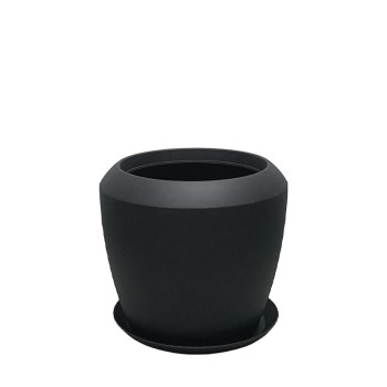 POLYRESIN ΚΑΣΠΩ ΜΕ ΠΙΑΤΟ ΜΑΥΡΟ ΑΝΘΡΑΚΙ ΠΟΜΠΕ ΜΙΚΡΟ - Φ33.5x30.5cm