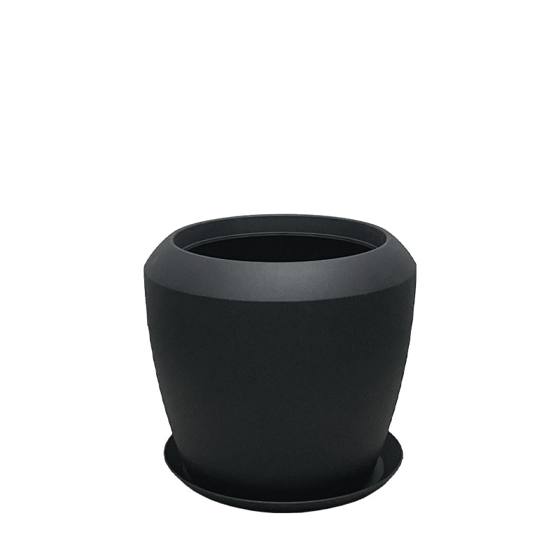 POLYRESIN ΚΑΣΠΩ ΜΕ ΠΙΑΤΟ ΜΑΥΡΟ ΑΝΘΡΑΚΙ ΠΟΜΠΕ ΜΙΚΡΟ - Φ33.5x30.5cm
