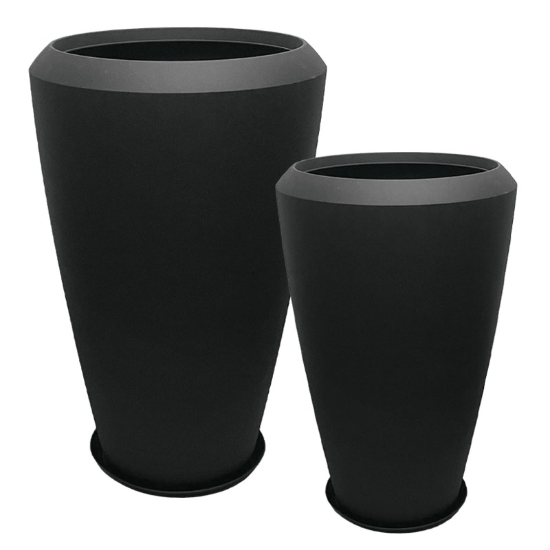 POLYRESIN ΚΑΣΠΩ ΜΕ ΠΙΑΤΟ ΣΕΤ/4 ΜΑΥΡΟ ΑΝΘΡΑΚΙ ΜΑΚΡΥ ΠΟΜΠΕ - L:Φ55x86.3, M:Φ44.3x69.8cm