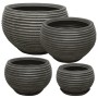 POLYRESIN ΚΑΣΠΩ ΜΕ ΠΙΑΤΟ ΣΕΤ/8 ΜΑΥΡΟ ΠΑΛΑΙΩΜΕΝΟ ΓΑΒΑΘΑ - L:Φ70x45.5, M:Φ53.5x35, S:Φ40.5x26, XS:Φ29x19cm
