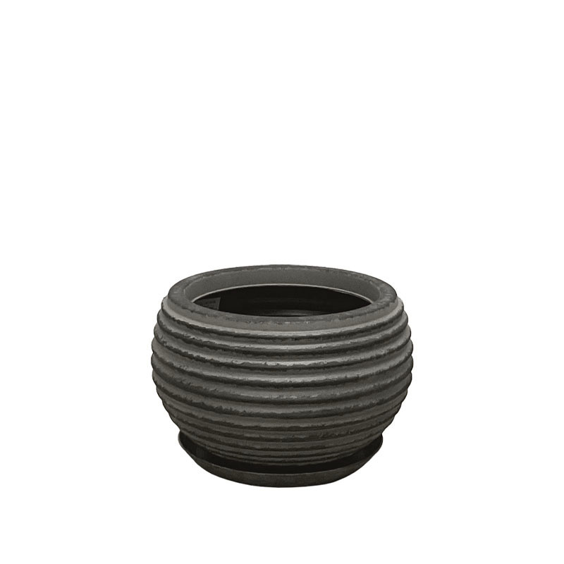 POLYRESIN ΚΑΣΠΩ ΜΕ ΠΙΑΤΟ ΜΑΥΡΟ ΠΑΛΑΙΩΜΕΝΟ ΓΑΒΑΘΑ ΜΙΝΙ - Φ29x19cm