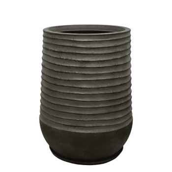 POLYRESIN ΚΑΣΠΩ ΜΕ ΠΙΑΤΟ ΣΕΤ/6 ΜΑΥΡΟ ΠΑΛΑΙΩΜΕΝΟ ΒΑΡΕΛΙ ΜΕΓΑΛΟ - Φ53x69.5cm