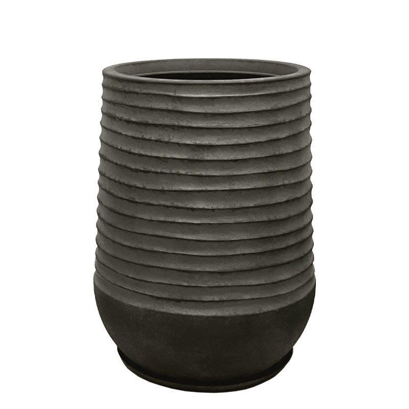 POLYRESIN ΚΑΣΠΩ ΜΕ ΠΙΑΤΟ ΣΕΤ/6 ΜΑΥΡΟ ΠΑΛΑΙΩΜΕΝΟ ΒΑΡΕΛΙ ΜΕΓΑΛΟ - Φ53x69.5cm