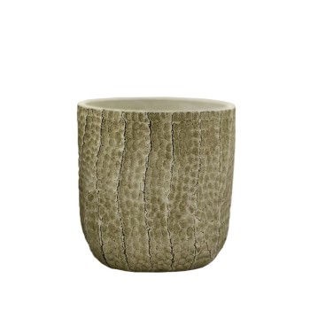 ΚΑΣΠΩ ΜΠΕΖ ΣΤΡΟΓΓΥΛΟ ΧΤΥΠΗΤΟ ΜΕ ΡΩΓΜΕΣ ΜΕΣΑΙΟ - Φ15x14.5cm 1/12ΚΙΒ