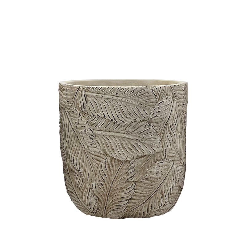 ΚΑΣΠΩ ΜΠΕΖ ΣΤΡΟΓΓΥΛΟ ΑΝΑΓΛΥΦΟ ΜΟΤΙΒΟ ΦΥΛΛΑ ΜΕΣΑΙΟ - Φ15x14.5cm 1/12ΚΙΒ