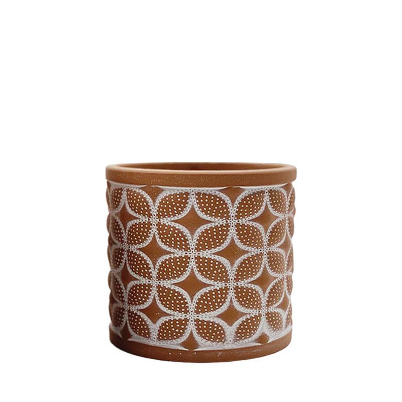 ΚΑΣΠΩ ΚΕΡΑΜΙΔΙ/ΛΕΥΚΟ ΣΤΡΟΓΓΥΛΟ MOTIBO ΚΕΝΤΗΜΑ ΜΙΚΡΟ - Φ13x12.5cm 1/18ΚΙΒ