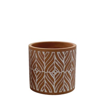 ΚΑΣΠΩ ΚΕΡΑΜΙΔΙ/ΛΕΥΚΟ ΣΤΡΟΓΓΥΛΟ MOTIBO ΣΧΗΜΑΤΑ ΜΙΚΡΟ - Φ13x12.5cm 1/18ΚΙΒ