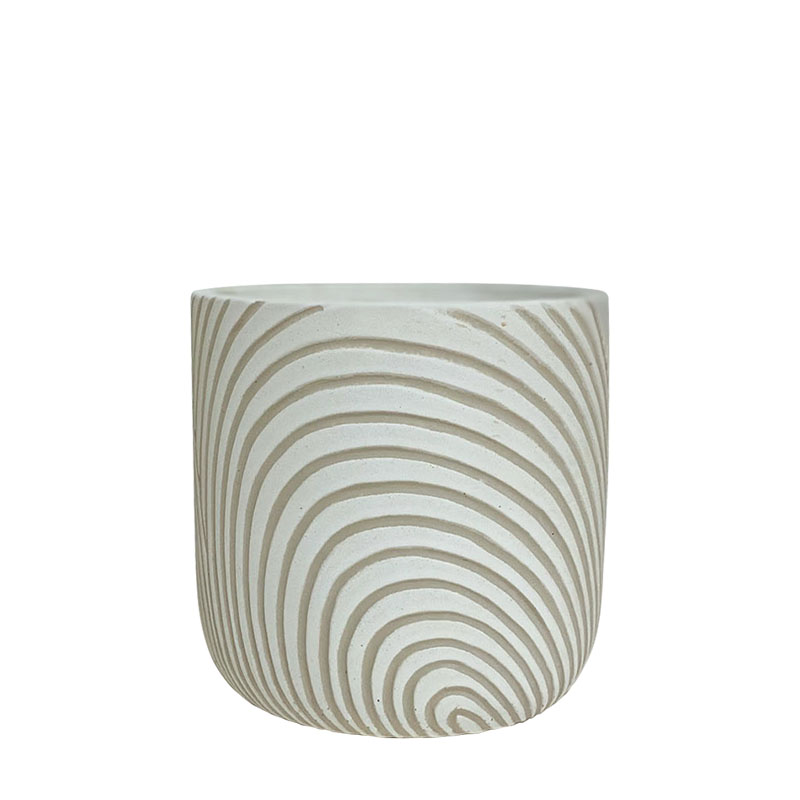 ΚΑΣΠΩ ΛΕΥΚΟ ΣΤΡΟΓΓΥΛΟ ΑΝΑΓΛΥΦΕΣ ΚΑΜΠΥΛΕΣ ΜΕΣΑΙΟ - Φ15x14.5cm 1/12ΚΙΒ