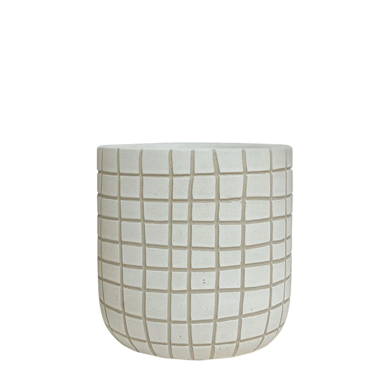 ΚΑΣΠΩ ΛΕΥΚΟ ΣΤΡΟΓΓΥΛΟ ΑΝΑΓΛΥΦO ΚΑΡΟ ΜΕΣΑΙΟ - Φ15x14.5cm 1/12ΚΙΒ