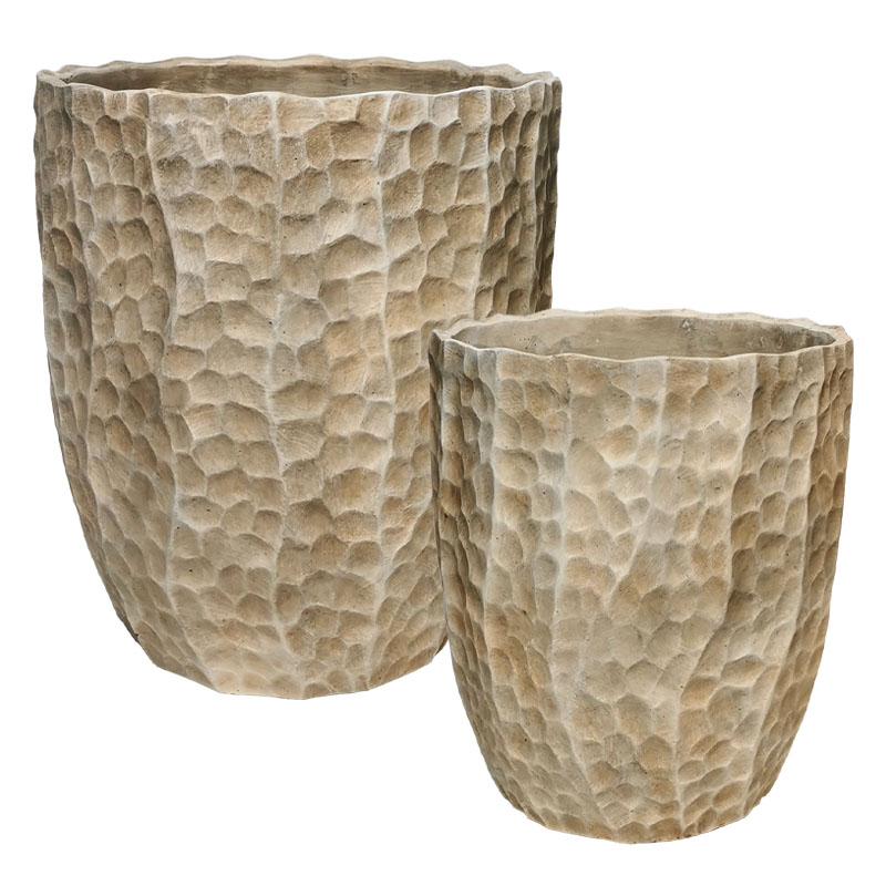 ΚΑΣΠΩ ΣΕΤ/2 ΣΤΡΟΓΓΥΛΟ ΑΝΟΙΧΤΟ ΚΑΦΕ ΜΟΤΙΒΟ ΛΑΞΕΥΤΟ - L:Φ30x34.7, S:Φ25.3x29.5cm 1/ΚΙΒ