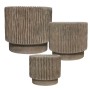 ΚΑΣΠΩ ΣΕΤ/3 ΣΤΡΟΓΓΥΛΟ ΑΝΟΙΧΤΟ ΚΑΦΕ ΜΟΤΙΒΟ ΓΡΑΝΑΖΙ - L:Φ30.5x30.5, M:Φ25x25, S:Φ20x20cm 1/ΚΙΒ