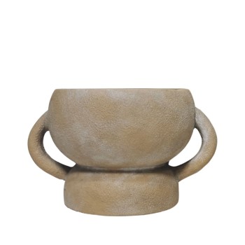 ΚΑΣΠΩ ΣΤΡΟΓΓΥΛΟ ΚΑΦΕ ΠΑΛΑΙΩΜΕΝΟ ME ΧΕΡΟΥΛΙΑ & ΒΑΣΗ - 20x12.5cm 8/ΚΙΒ