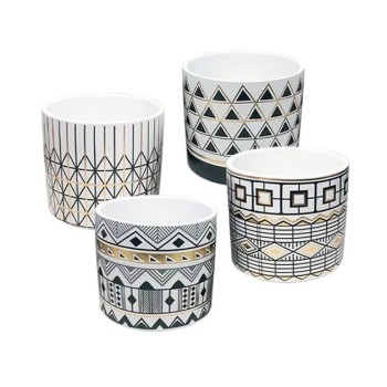 ΚΑΣΠΩ ΜΙΚΡΟ (4 ΣΧΕΔΙΑ ASS) ΨΗΦ. ΕΚΤΥΠΩΣΗ ΜΑΥΡΑ/ΧΡΥΣΑ ΓΕΩΜΕΤΡΙΚΑ ΜΟΤΙΒΑ - Φ11.5x10.5cm 4/48ΚΙΒ