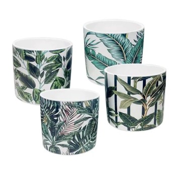 ΚΑΣΠΩ ΜΕΓΑΛΟ (4 ΣΧΕΔΙΑ ASS) ΨΗΦ. ΕΚΤΥΠΩΣΗ ΠΡΑΣΙΝA ΦΥΛΛΩΜΑΤΑ - Φ12.5x12cm 4/32ΚΙΒ