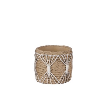 ΚΑΣΠΩ ΤΣΙΜΕΝΤΕΝΙΟ ΜΠΕΖ ΣΤΡΟΓΓΥΛΟ ΠΛΕΧΤΟ Φ15.5x13cm - 1/12ΚΙΒ