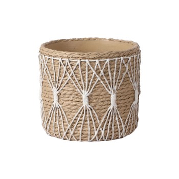 ΚΑΣΠΩ ΤΣΙΜΕΝΤΕΝΙΟ ΜΠΕΖ ΣΤΡΟΓΓΥΛΟ ΠΛΕΧΤΟ Φ24.5x21.5cm - 1/4ΚΙΒ