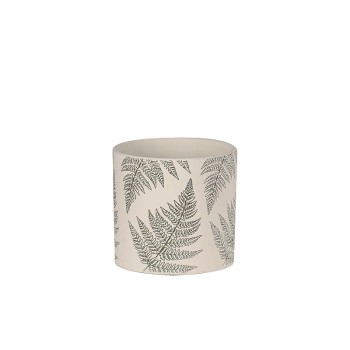 ΚΑΣΠΩ ΤΣΙΜΕΝΤΕΝΙΟ ΕΚΡΟΥ-ΠΡΑΣΙΝΟ ΣΤΡΟΓΓΥΛΟ ΦΥΛΛΑ ΦΤΕΡΗΣ Φ16.5x15cm - 1/12ΚΙΒ