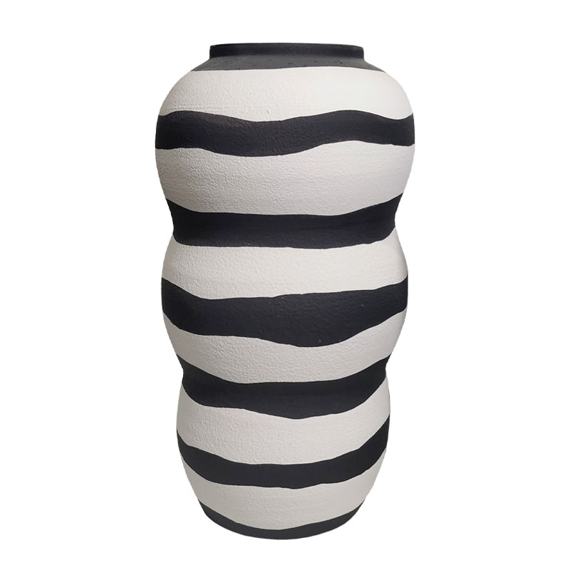 ΒΑΖΟ ΤΣΙΜΕΝΤΕΝΙΟ ΑΣΠΡΟΜΑΥΡΟ ΚΑΜΠΥΛΩΤΟ ΡΙΓΕ - 23x24x45cm 1/ΚΙΒ