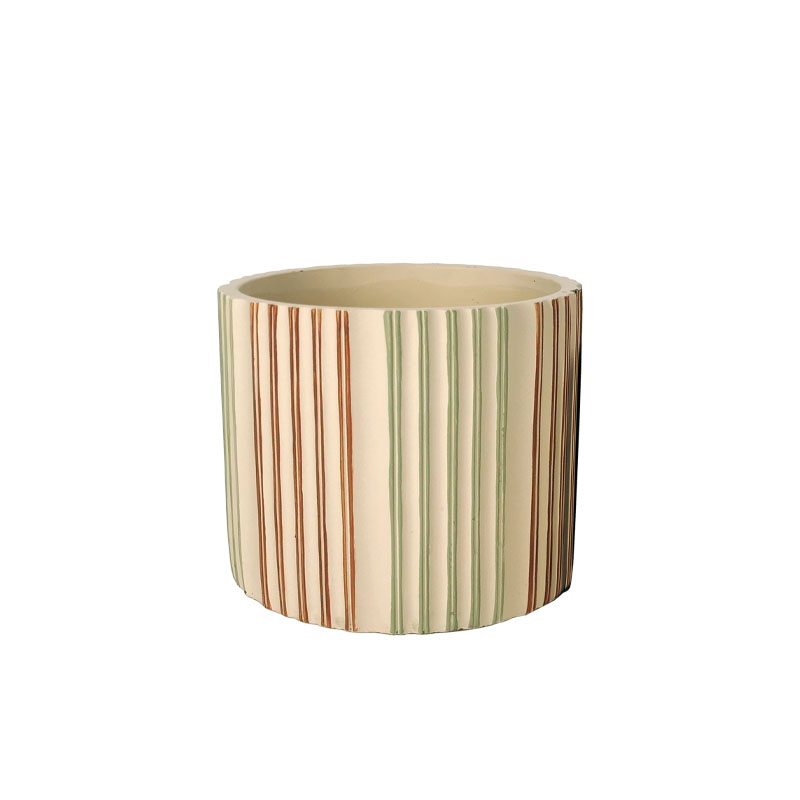 ΚΑΣΠΩ ΤΣΙΜΕΝΤΕΝΙΟ ΜΠΕΖ ΚΑΘΕΤΕΣ ΓΡΑΜΜΕΣ ΠΡΑΣΙΝΕΣ/ΚΟΚΚΙΝΕΣ - Φ16.5x15cm 12/12ΚΙΒ