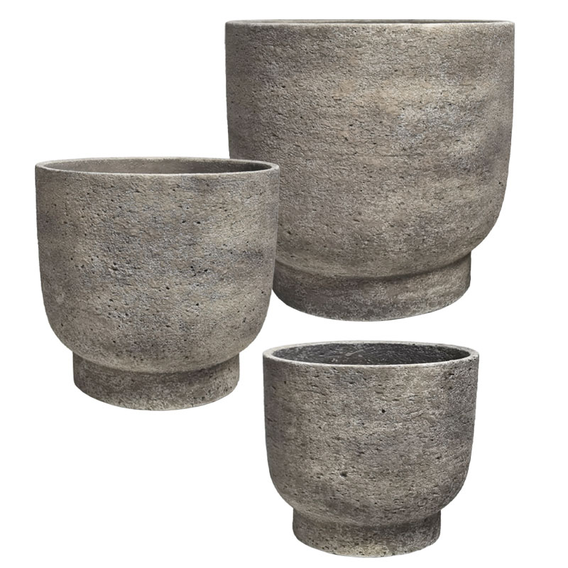 ΚΑΣΠΩ ΤΣΙΜΕΝΤΕΝΙΟ ΣΕΤ/3 ΚΑΦΕ ΠΑΛΑΙΩΜΕΝΟ - L:Φ30x28, M:Φ25x23, S:Φ20.5x19cm 84/ΠΑΛ