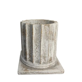 ΚΑΣΠΩ ΣΤΡΟΓΓΥΛΟ ΛΕΥΚΟ/ΧΡΥΣΟ ΠΑΛΑΙΩΜΕΝΟ ΒΑΣΗ ΚΙΟΝΑ ΜΕΓΑΛΟ - Φ17x18cm 1/8KIB