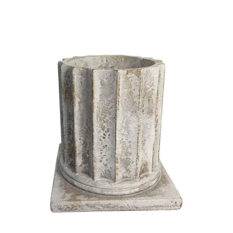 ΚΑΣΠΩ ΣΤΡΟΓΓΥΛΟ ΛΕΥΚΟ/ΧΡΥΣΟ ΠΑΛΑΙΩΜΕΝΟ ΒΑΣΗ ΚΙΟΝΑ ΜΕΓΑΛΟ - Φ17x18cm 1/8KIB