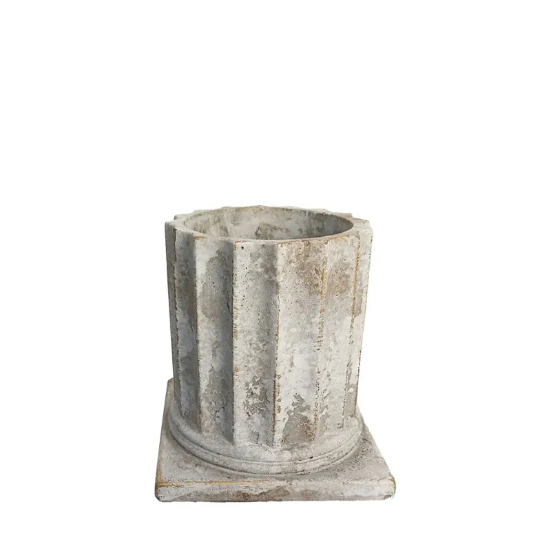 ΚΑΣΠΩ ΣΤΡΟΓΓΥΛΟ ΛΕΥΚΟ/ΧΡΥΣΟ ΠΑΛΑΙΩΜΕΝΟ ΒΑΣΗ ΚΙΟΝΑ ΜΙΚΡΟ - Φ12.5x13.5cm 1/16KIB