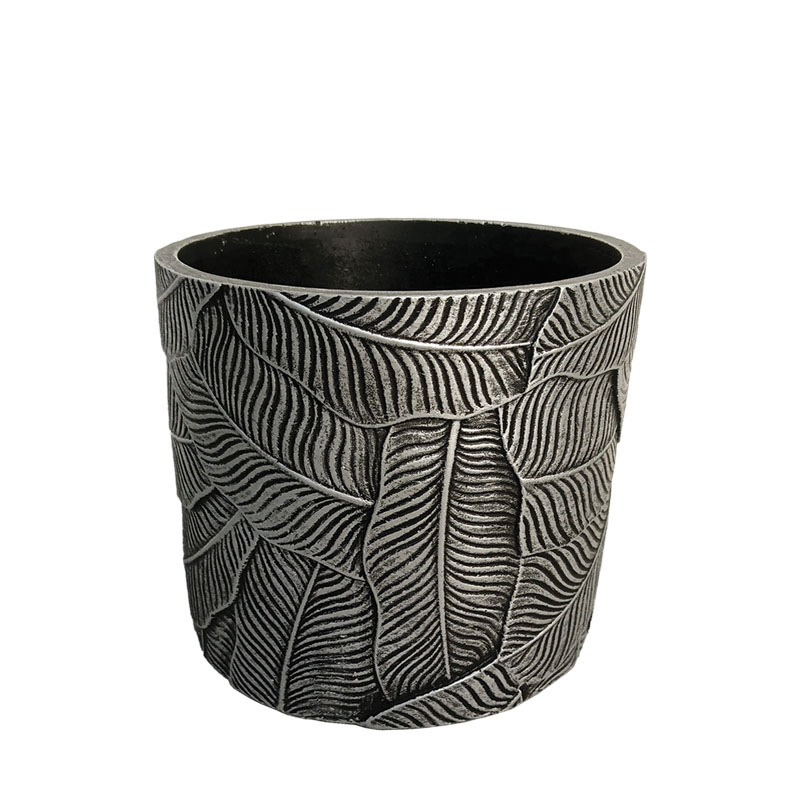 ΚΑΣΠΩ ΣΤΡΟΓΓΥΛΟ ΑΣΗΜΙ ΠΑΛΑΙΩΜΕΝΟ ΣΧΕΔΙΟ ΦΥΛΛΑ ΑΝΑΓΛΥΦΟ ΜΕΓΑΛΟ - Φ19x17cm 1/6KIB