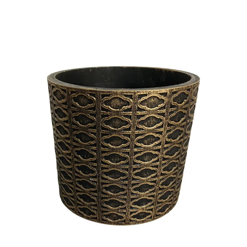 ΚΑΣΠΩ ΣΤΡΟΓΓΥΛΟ ΧΡΥΣΟ ΠΑΛΑΙΩΜΕΝΟ ΑΝΑΤΟΛΙΤΙΚΟ ΜΟΤΙΒΟ ΜΕΓΑΛΟ - Φ19x17cm 6/26KIB