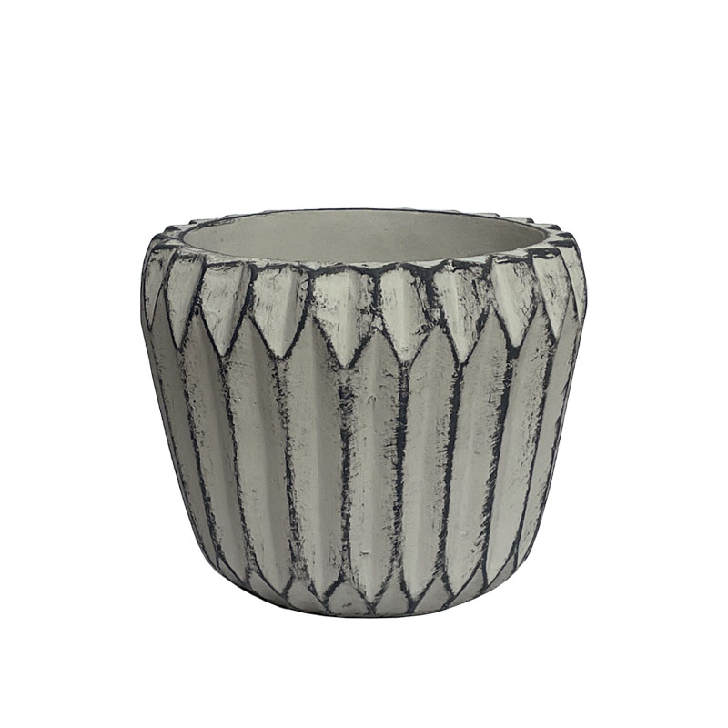 ΚΑΣΠΩ ΓΚΡΙ ΑΝΤΙΚΕ ΤΣΙΜΕΝΤΕΝΙΟ ΣΤΡΟΓΓΥΛΟ - Φ13.5x11.5cm 12/ΚΙΒ