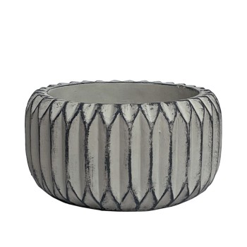 ΚΑΣΠΩ ΓΚΡΙ ΑΝΤΙΚΕ ΤΣΙΜΕΝΤΕΝΙΟ ΣΤΡΟΓΓΥΛΟ ΜΠΩΛ - Φ20x11cm 6/ΚΙΒ