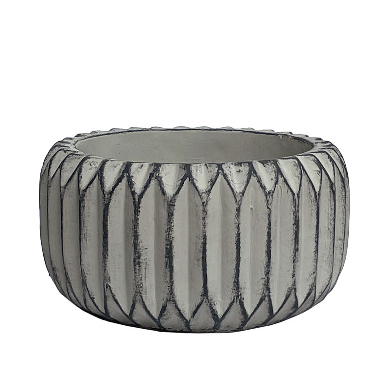 ΚΑΣΠΩ ΓΚΡΙ ΑΝΤΙΚΕ ΤΣΙΜΕΝΤΕΝΙΟ ΣΤΡΟΓΓΥΛΟ ΜΠΩΛ - Φ20x11cm 6/ΚΙΒ