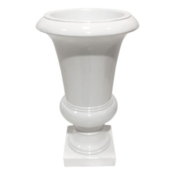 FIBERGLASS ΒΑΖΟ ΑΜΦΟΡΕΑΣ ΛΕΥΚΟ - Y78cm 1/KIB