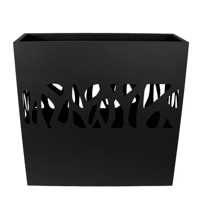 ΖΑΡΝΤΙΝΙΕΡΑ ΜΕΤΑΛΛΙΚΗ ΜΑΥΡΟ ME ΔΙΑΤΡΗΤΟ ΜΟΤΙΒΟ ΚΛΑΔΙΑ - 100x30x100cm 1/KIB