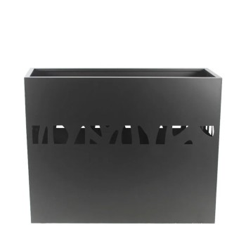 ΖΑΡΝΤΙΝΙΕΡΑ ΜΕΤΑΛΛΙΚΗ ΑΝΘΡΑΚΙ ME ΔΙΑΤΡΗΤΟ ΜΟΤΙΒΟ ΚΛΑΔΙΑ - 100x30x80cm 1/KIB