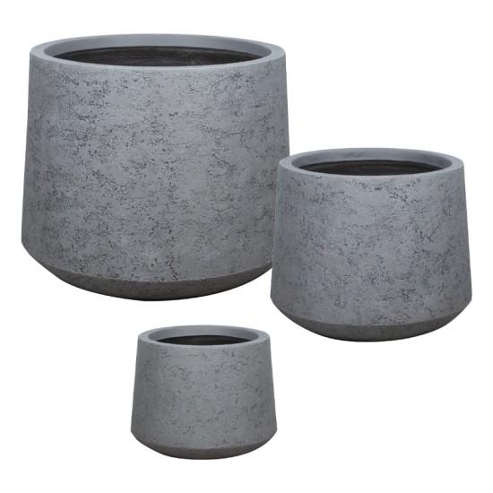 ΚΑΣΠΩ FIBERCLAY ΣΕΤ/3 ΓΚΡΙ ΤΣΙΜΕΝΤΟΥ ΚΩΝΙΚΟ ΚΟΝΤΟ - S:Φ30x24, M:Φ41x33, L:Φ55x44cm 20/ΠΑΛ ΚΑΣΠΩ FIBERCLAY ΣΕΤ/3 ΓΚΡΙ ΤΣΙΜΕΝΤΟΥ ΚΩΝΙΚΟ ΚΟΝΤΟ - S:Φ30x24, M:Φ41x33, L:Φ55x44cm 20/ΠΑΛ