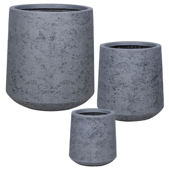 ΚΑΣΠΩ FIBERCLAY ΣΕΤ/3 ΓΚΡΙ ΤΣΙΜΕΝΤΟΥ ΚΩΝΙΚΟ ΨΗΛΟ - S:Φ28x30, M:Φ38.5x41, L:Φ52x56cm 16/ΠΑΛ ΚΑΣΠΩ FIBERCLAY ΣΕΤ/3 ΓΚΡΙ ΤΣΙΜΕΝΤΟΥ ΚΩΝΙΚΟ ΨΗΛΟ - S:Φ28x30, M:Φ38.5x41, L:Φ52x56cm 16/ΠΑΛ