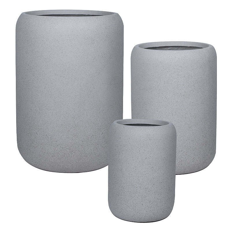 ΚΑΣΠΩ FIBERCLAY ΣΕΤ/3 ΓΚΡΙ ΓΡΑΝΙΤΗ ΒΑΡΕΛΙ ΠΟΜΠΕ ΨΗΛΟ - S:Φ32x45, M:Φ42x59, L:Φ54x76cm 12/ΠΑΛ