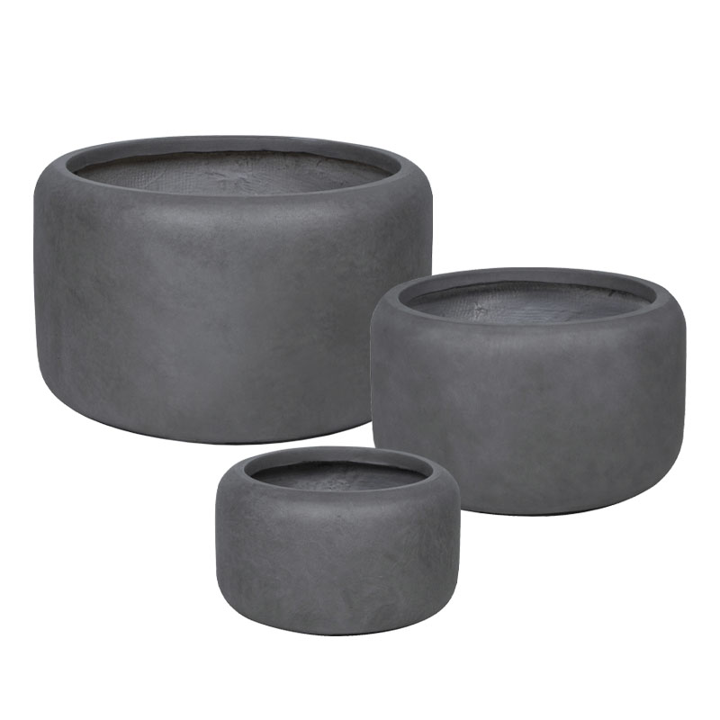 ΚΑΣΠΩ FIBERCLAY ΣΕΤ/3 ΓΚΡΙ ΑΝΘΡΑΚΙ ΒΑΡΕΛΙ ΠΟΜΠΕ ΚΟΝΤΟ - S:Φ32x20, M:Φ44x26, L:Φ55x33cm 14/ΠΑΛ
