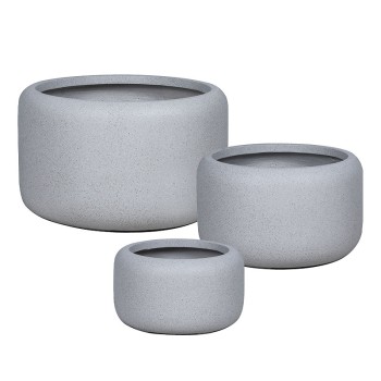ΚΑΣΠΩ FIBERCLAY ΣΕΤ/3 ΓΚΡΙ ΓΡΑΝΙΤΗ ΒΑΡΕΛΙ ΠΟΜΠΕ ΚΟΝΤΟ - S:Φ32x20, M:Φ44x26, L:Φ55x33cm 14/ΠΑΛ