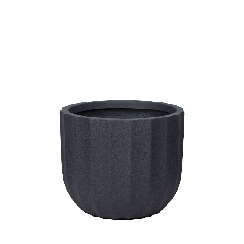 ΚΑΣΠΩ FIBERCLAY ΜΑΥΡΟ ΓΡΑΝΙΤΗ ΚΙΟΝΑΣ ΚΟΝΤΟ ΜΕΓΑΛΟ - Φ44x36.5cm