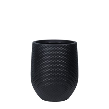 ΚΑΣΠΩ FIBERCLAY ΜΑΥΡΟ ΦΟΛΙΔΩΤΟ ΜΕΣΑΙΟ - Φ37x45cm