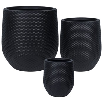 ΚΑΣΠΩ FIBERCLAY ΣΕΤ/3 ΜΑΥΡΟ ΦΟΛΙΔΩΤΟ - S:Φ28x32, M:Φ37x45, L:Φ52x54cm 16/ΠΑΛ