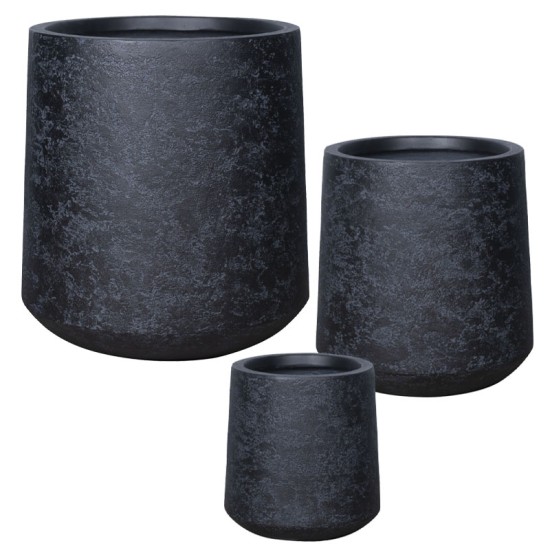 ΚΑΣΠΩ FIBERCLAY ΣΕΤ/3 ΜΑΥΡΟ ΠΕΤΡΑΣ ΚΩΝΙΚΟ ΨΗΛΟ - S:Φ28x30, M:Φ38.5x41, L:Φ52x56cm 16/ΠΑΛ ΚΑΣΠΩ FIBERCLAY ΣΕΤ/3 ΜΑΥΡΟ ΠΕΤΡΑΣ ΚΩΝΙΚΟ ΨΗΛΟ - S:Φ28x30, M:Φ38.5x41, L:Φ52x56cm 16/ΠΑΛ