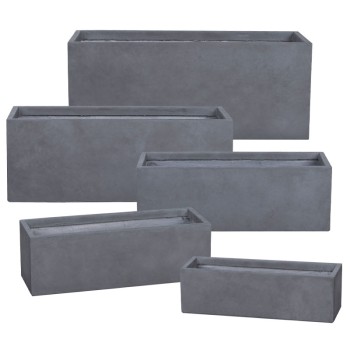 ΖΑΡΝΤΙΝΙΕΡΑ-ΚΑΣΠΩ ΣΕΤ5 ΓΚΡΙ FIBERCLAY ΟΡΘΟΓΩΝΙΟ - S:60x19x19, M:70x25X23, L:80x30x28, XL:90x36x33, 2XL:100x42x40cm 15/ΠΑΛ