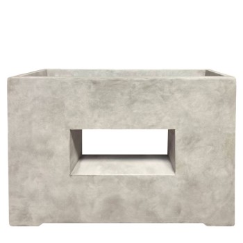 ΖΑΡΝΤΙΝΙΕΡΑ ΑΠΌ ΕΛΑΦΡΥ ΤΣΙΜΕΝΤΟ ΜΠΕΖ ΟΡΘΟΓΩΝΙΑ ΜΕ ΤΡΥΠΑ - 75x28x53.5cm